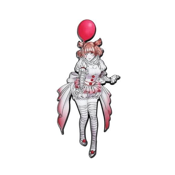 Love Bling USA Jewelry - Clown Girl Halloween Horror BIG Enamel Pin-ONLY ONE